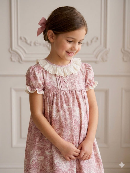 Vestido Madrid toile rosado