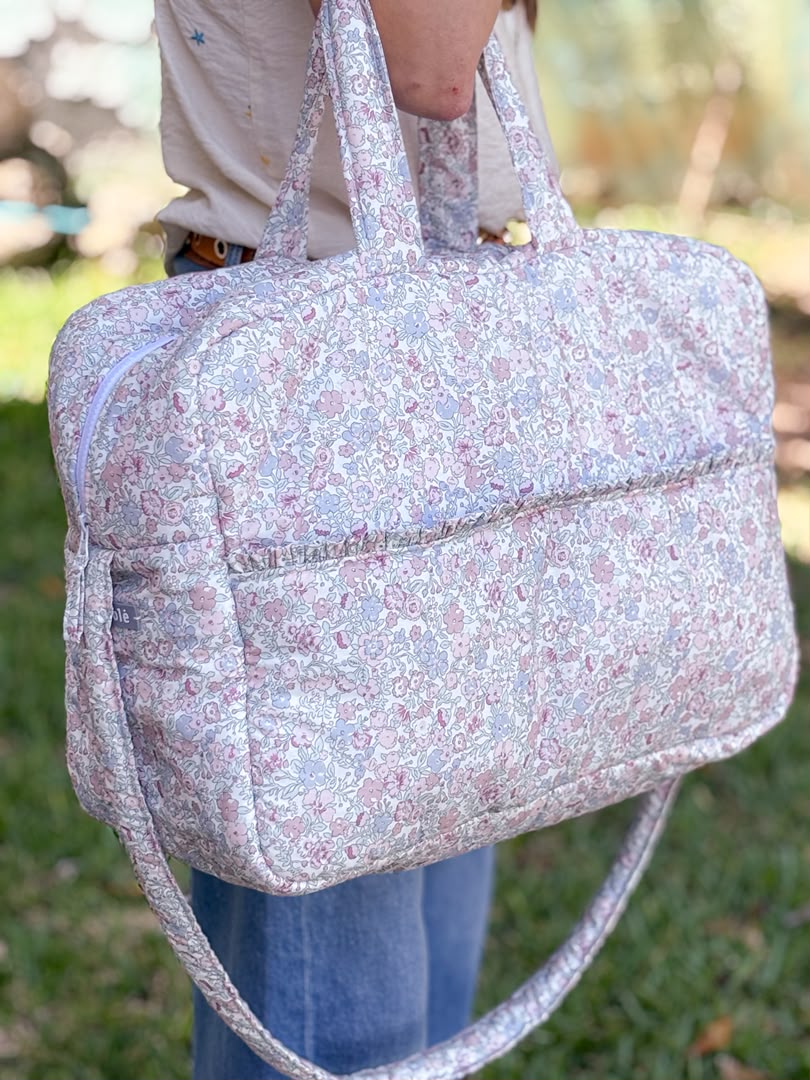 OlėOlėBag flores medias rosa combinada