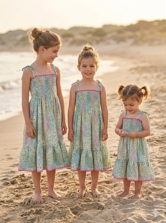 Vestido arruchado flores jardin campestre