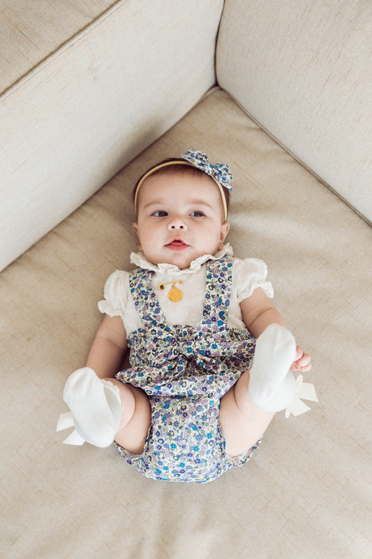 Bombacha c/tirantes flores moradas