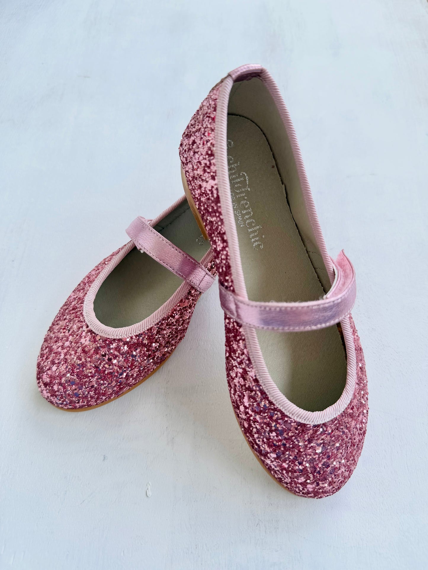 Bailarinas escarcha fucsia