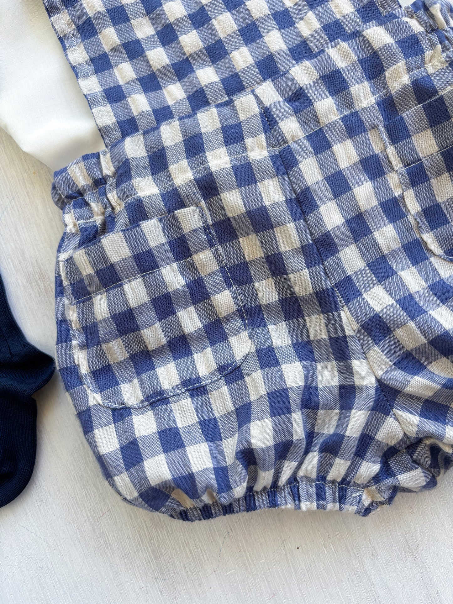 Conjunto braga varón seersucker azul marino