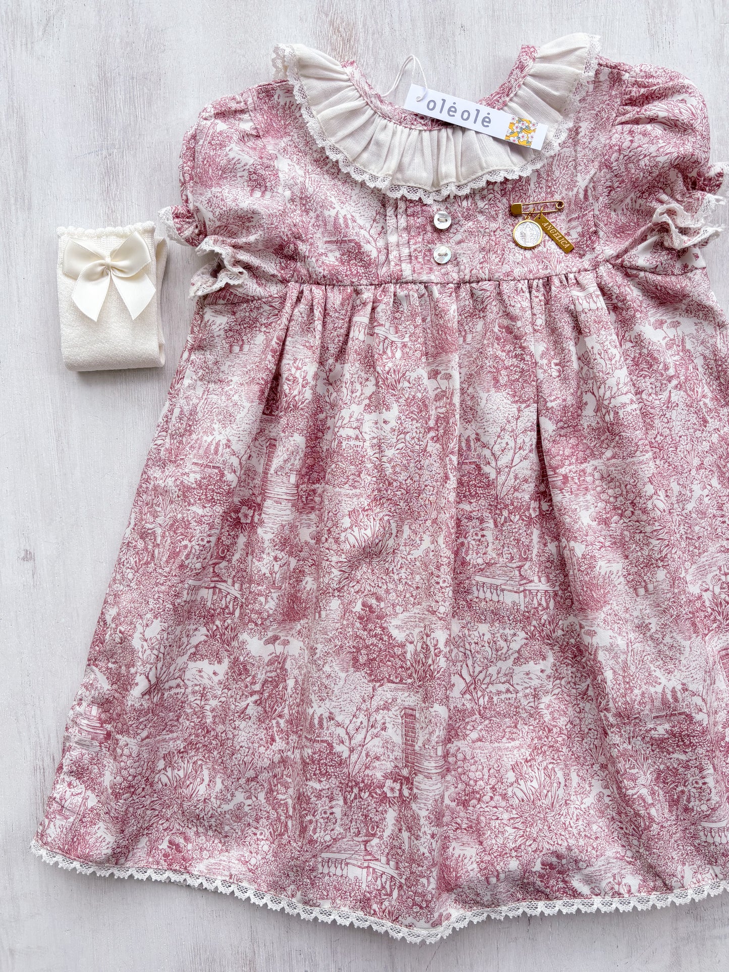 Vestido Madrid toile rosado