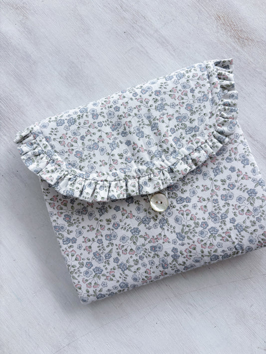 OlėOlėBag flores mini azul medio y rosado