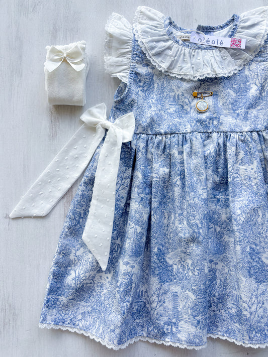 Vestido ranita toile azul