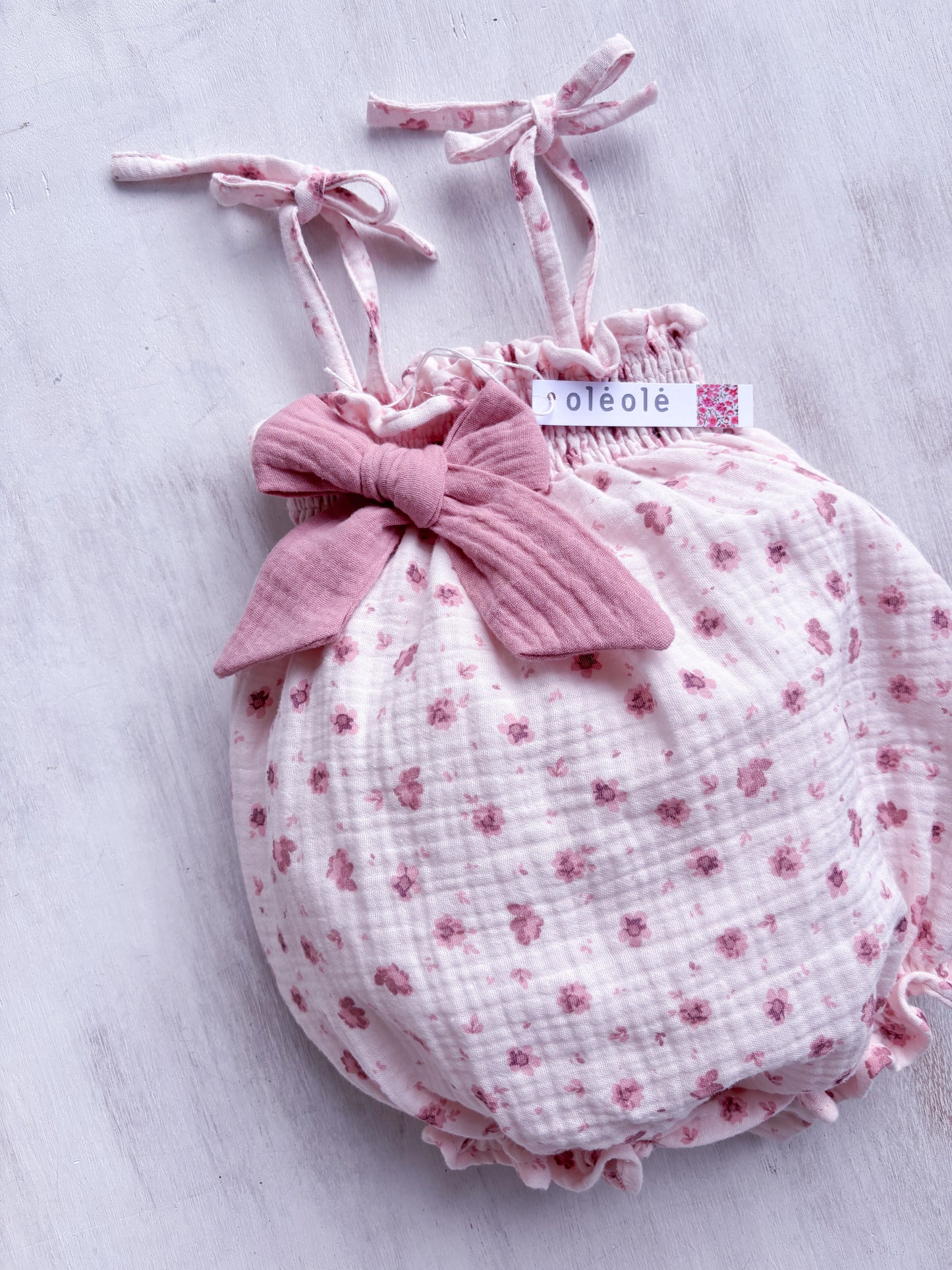 Bombacha tiritas boblé flores rosado