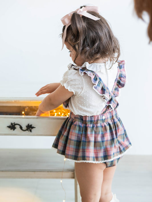 Jumper tartán rosado