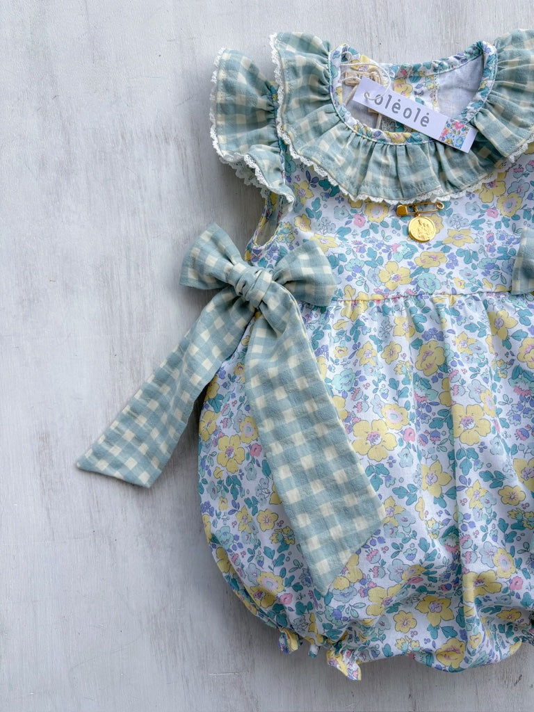 Ranita flores grandes tipo liberty amarillo