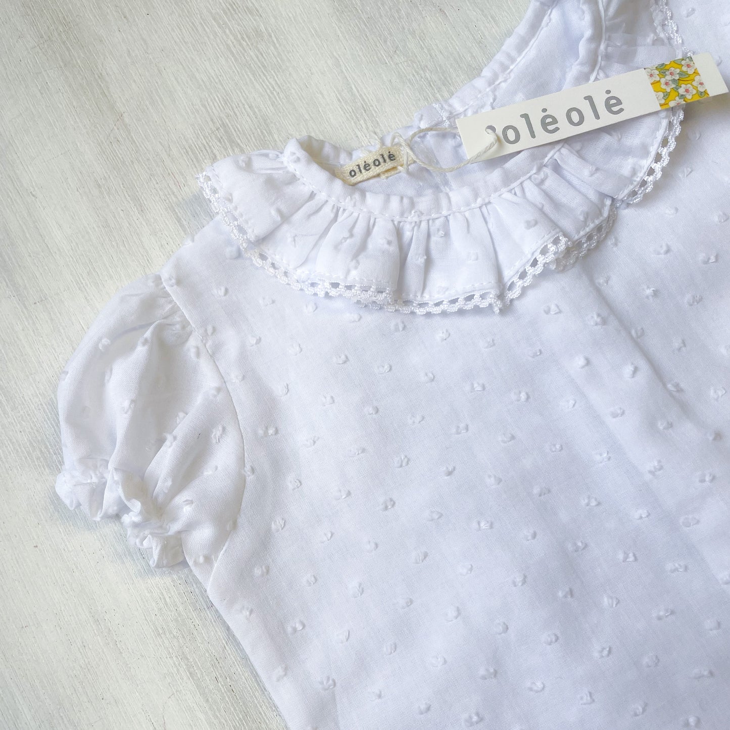 Camisa plumeti blanca manga corta