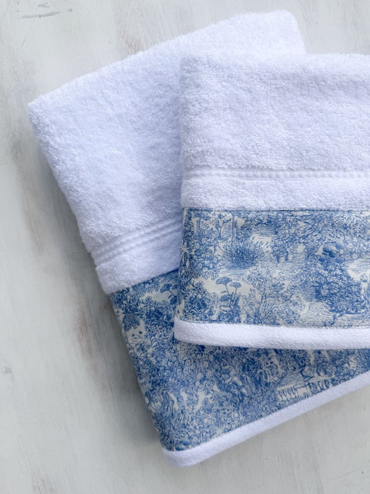 Juego de paños toile azul