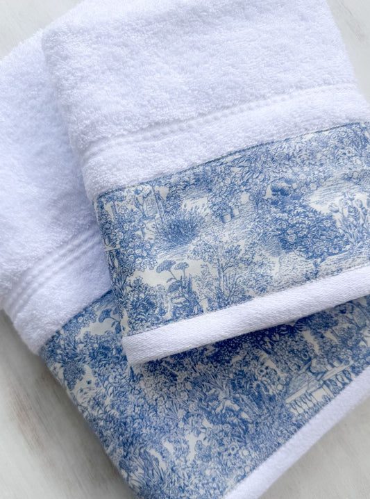 Juego de paños toile azul