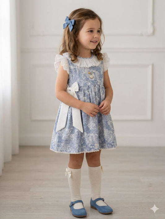 Vestido ranita toile azul