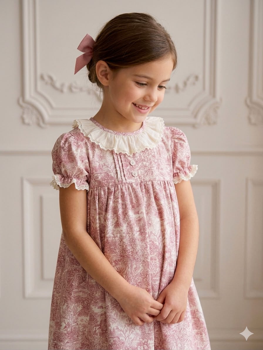 Vestido Madrid toile rosado