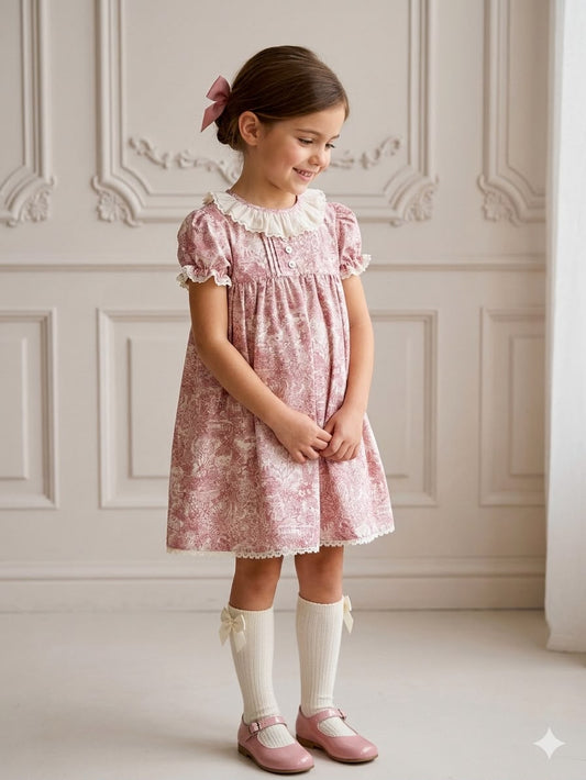 Vestido Madrid toile rosado