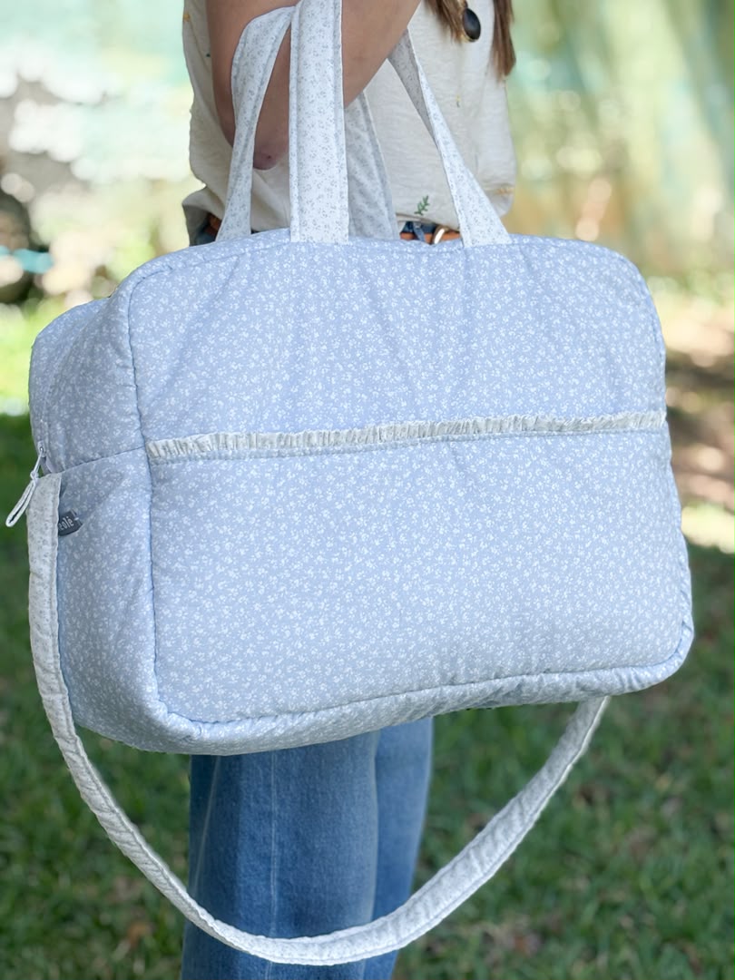 OlėOlėBag flores mini fondo azul