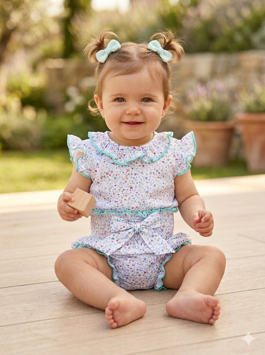 Conjunto Matchymatchy bombacha flores mini multicolor