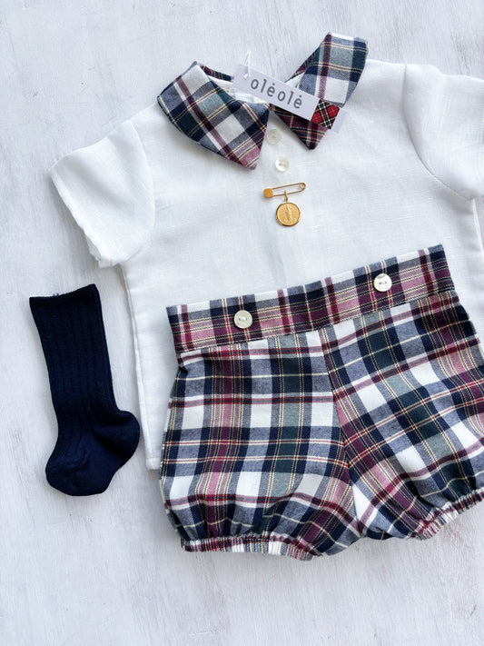 Conjunto varón bombacha escocesa