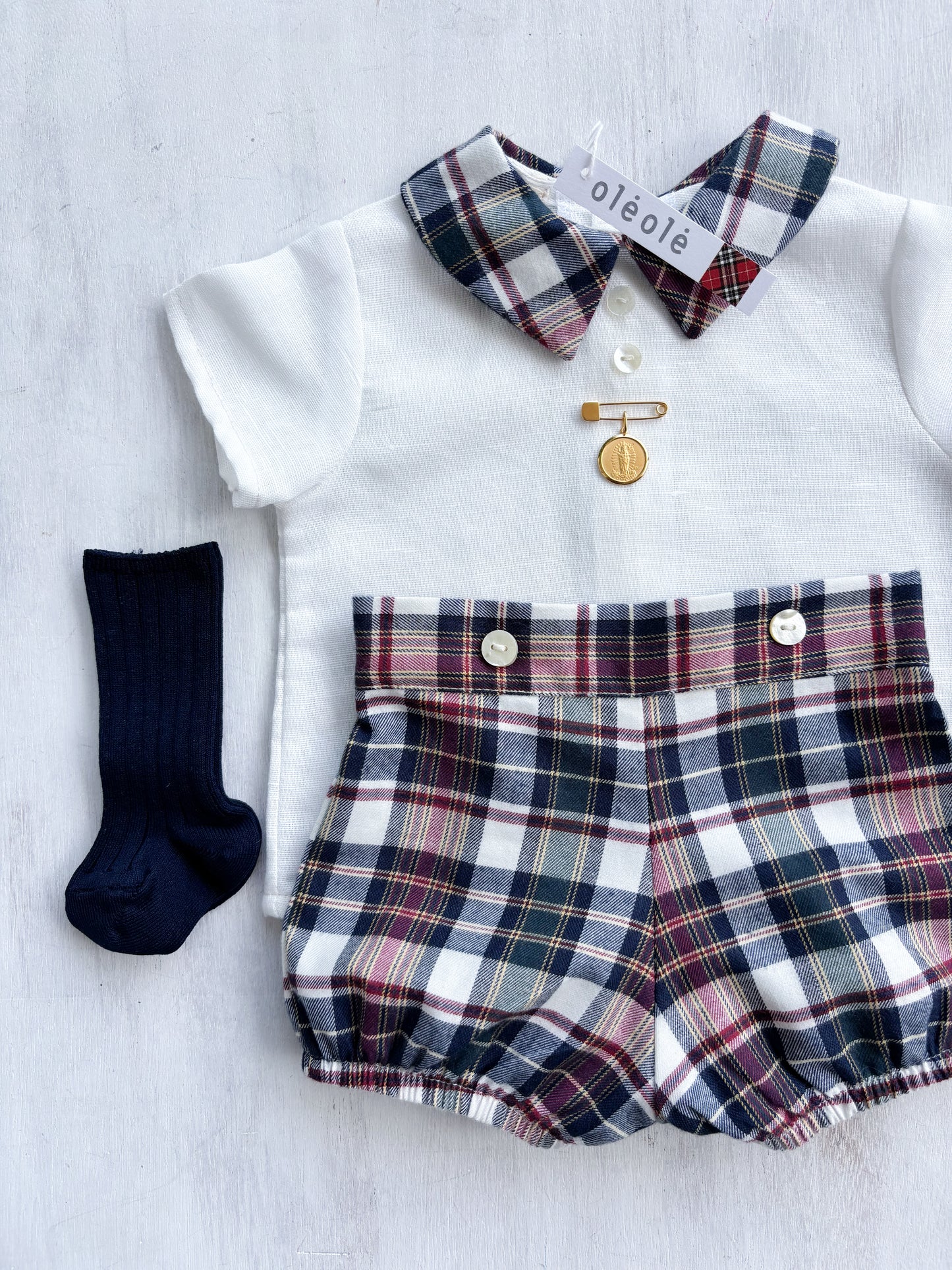 Conjunto varón bombacha escocesa