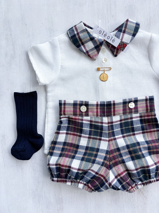 Conjunto varón bombacha escocesa