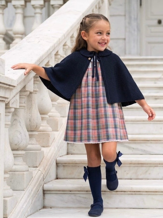 Vestido Madrid tartán rosado