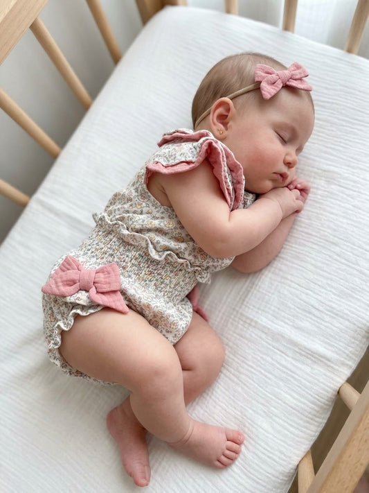 Conjunto MatchyMatchy bombacha boblé flores mediana pastel