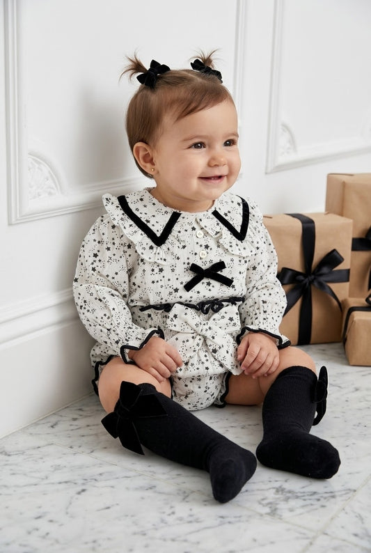 Conjunto MatchyMatchy bombacha boblé estrellitas negras