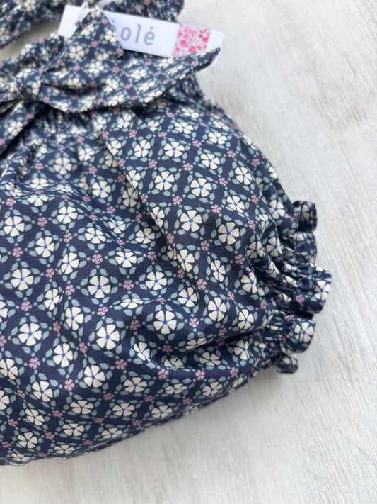 Bombacha c/lazo geometrica azul marino