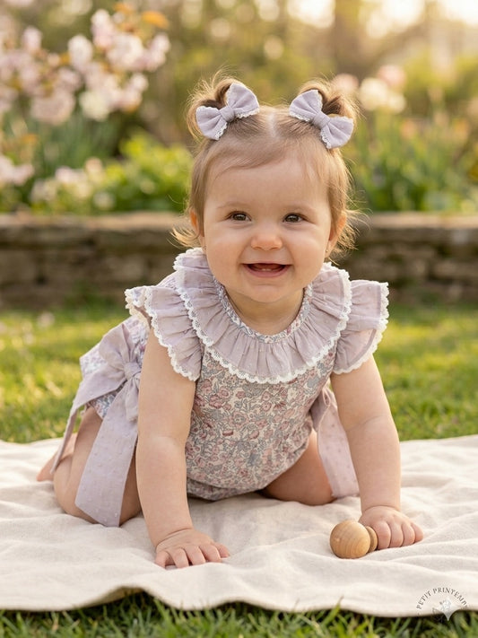 Ranita flores medias rosa combinada