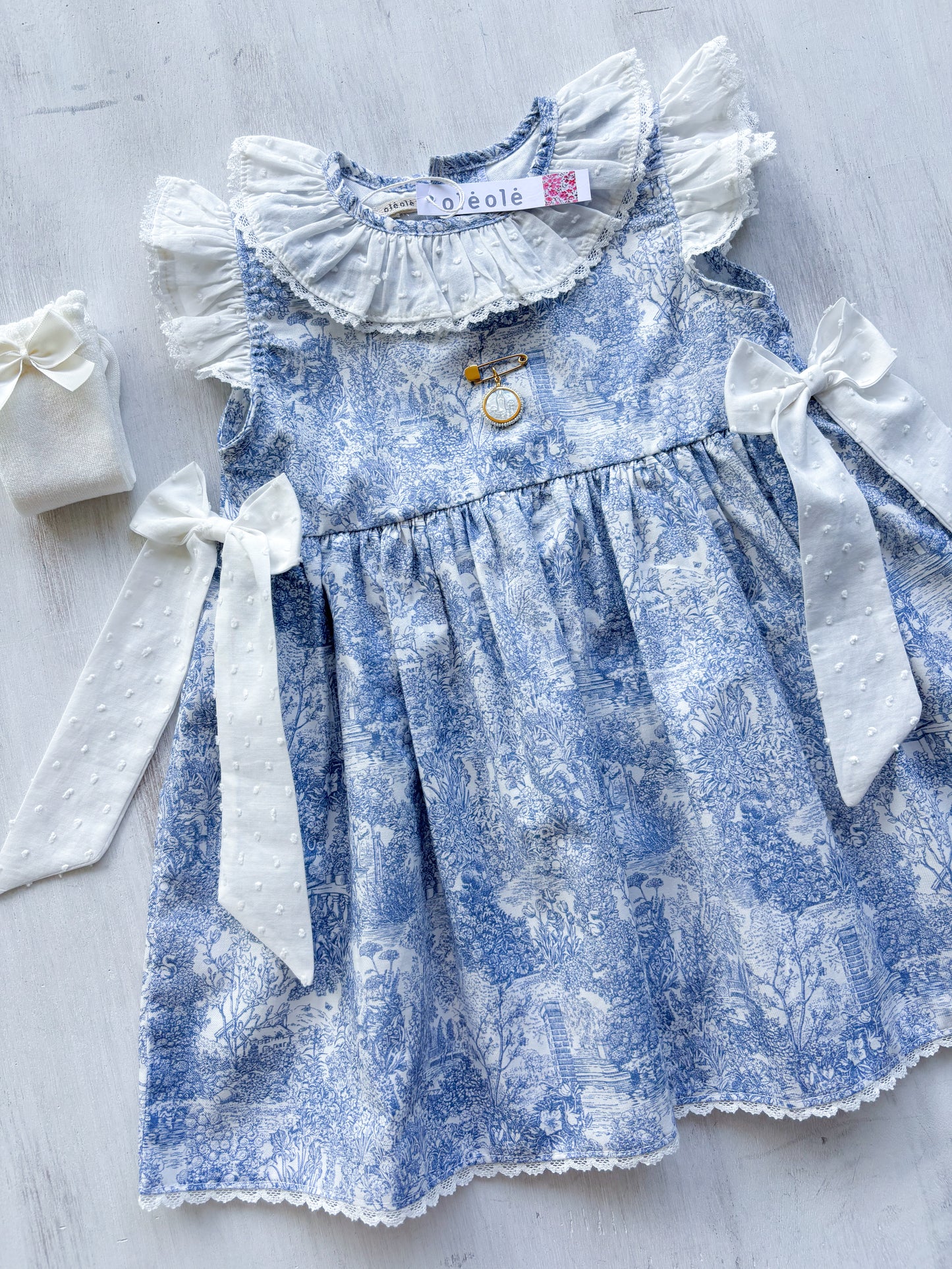 Vestido ranita toile azul