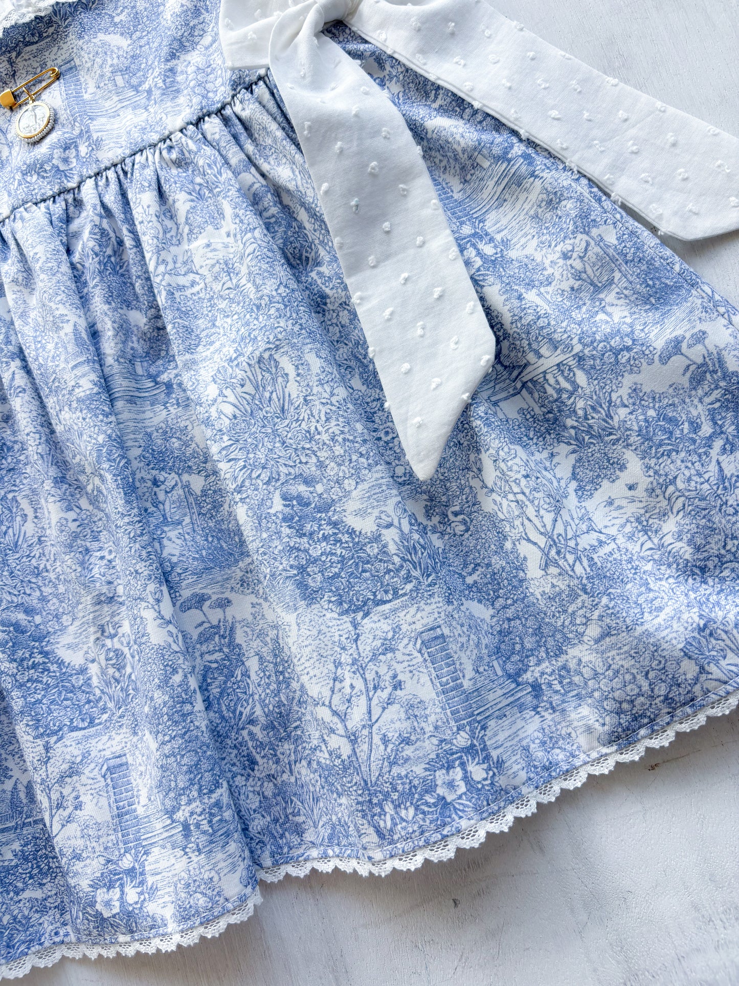 Vestido ranita toile azul