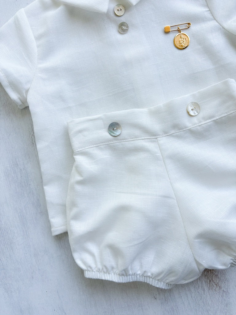 Conjunto varón bombacha hilo crudo