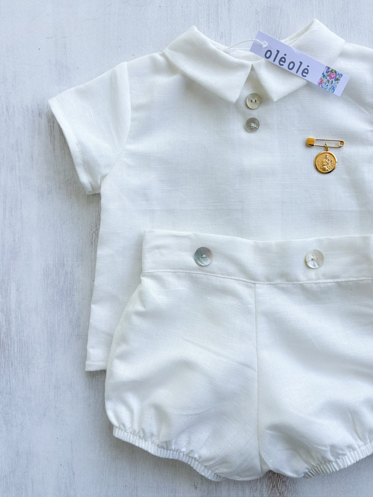 Conjunto varón bombacha hilo crudo