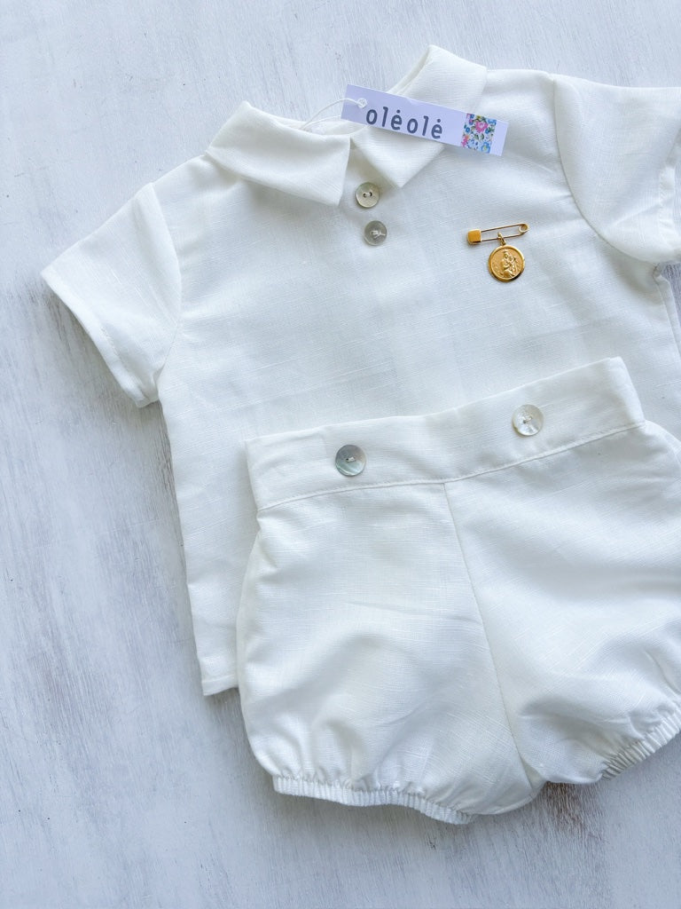 Conjunto varón bombacha hilo crudo